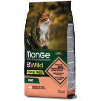 Monge BWild Cat GRAIN FREE беззерновой корм из лосося и гороха для взрослых кошек